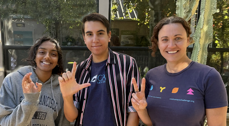 Shivani Rajavaram, Noah Sherod and Ellen Vaughan