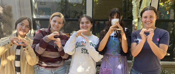 Natalie Capobres, Clare Howell, Gabriela Arguello, Khalilah Hamid and Ellen Vaughan