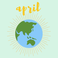 Artistic Writing of the word 'april'