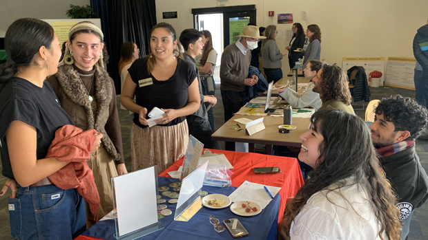 students and staff tabling